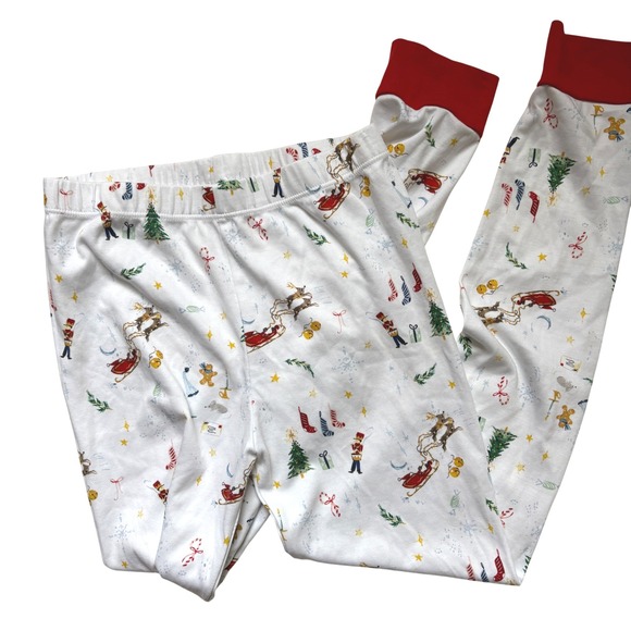 Kids Lake Christmas Pajama Set Size 10 Nutcracker Reindeer Print Long Sleeve - Picture 3 of 16